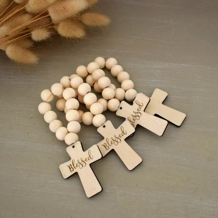 Christianartworkshop Multi-purpose Wooden Finger Pocket Rosary for Baptism Pray Festival Decor - image 3