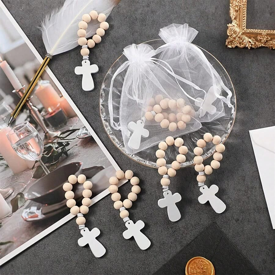 Christianartworkshop Multi-purpose Wooden Finger Pocket Rosary for Baptism Pray Festival Decor - image 5