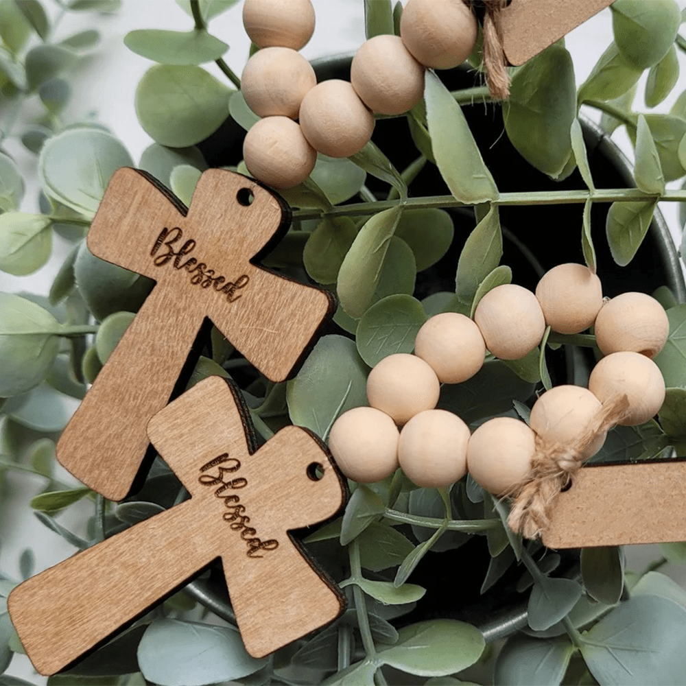 Christianartworkshop Multi-purpose Wooden Finger Pocket Rosary for Baptism Pray Festival Decor - image 4