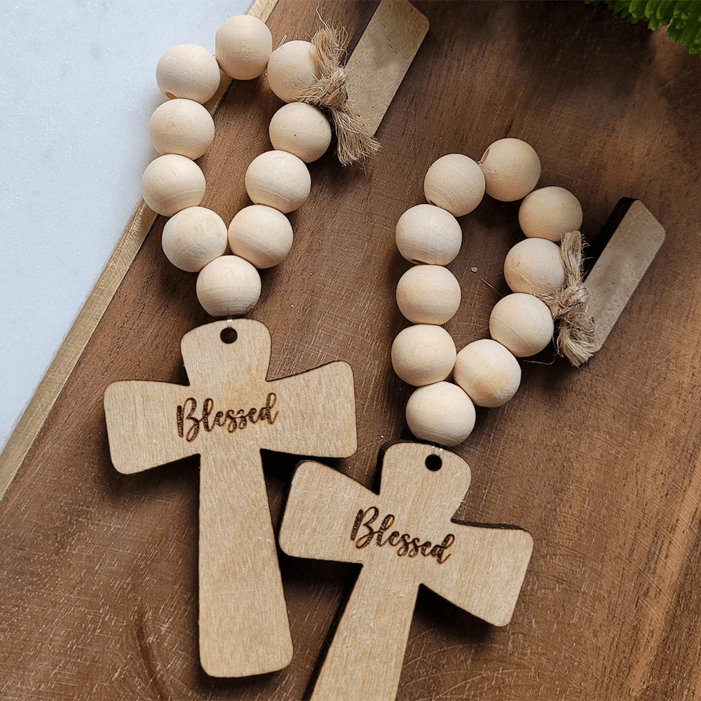Christianartworkshop Multi-purpose Wooden Finger Pocket Rosary for Baptism Pray Festival Decor - image 6