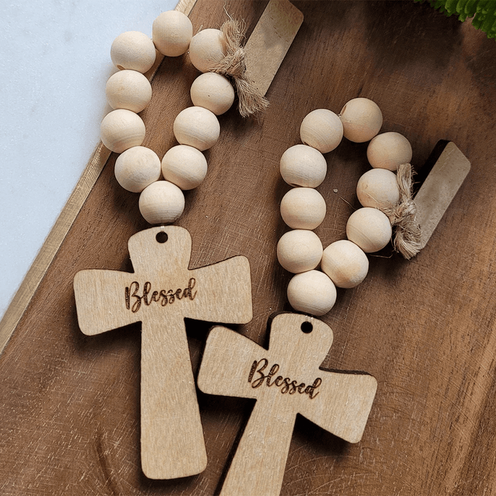 Christianartworkshop Multi-purpose Wooden Finger Pocket Rosary for Baptism Pray Festival Decor - image 6