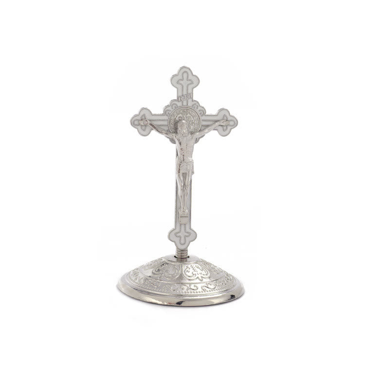Christianartworkshop Classic Style Zinc Alloy Crucifix Stereoscopic Desktop Ornaments - Silver - image 7