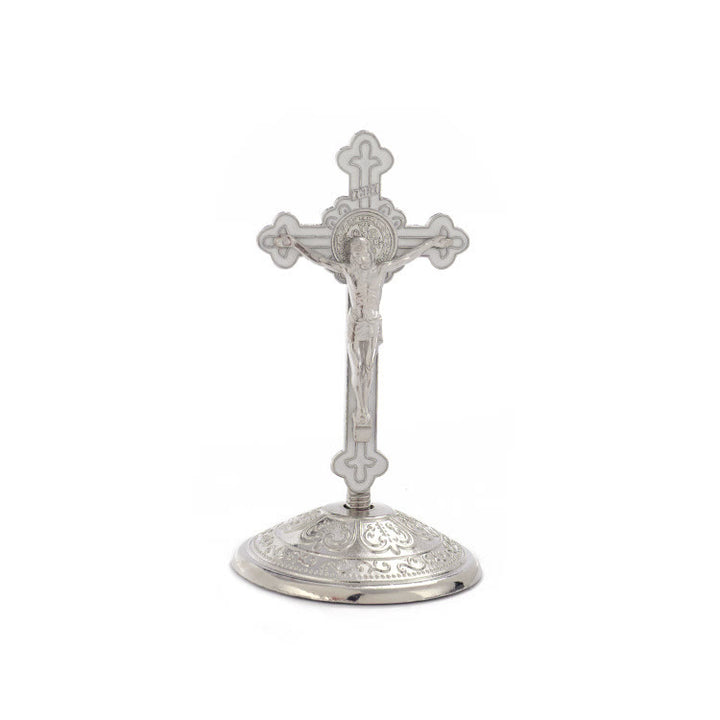 Christianartworkshop Classic Style Zinc Alloy Crucifix Stereoscopic Desktop Ornaments - Silver - image 7