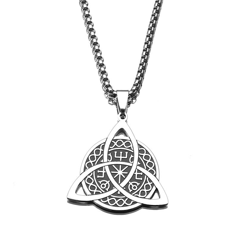 Christianartworkshop Minimalist Style Triquetra Stainless Steel Pendant Necklace - image 5