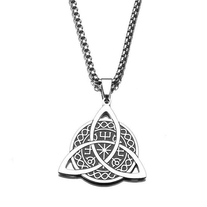 Christianartworkshop Minimalist Style Triquetra Stainless Steel Pendant Necklace - image 5