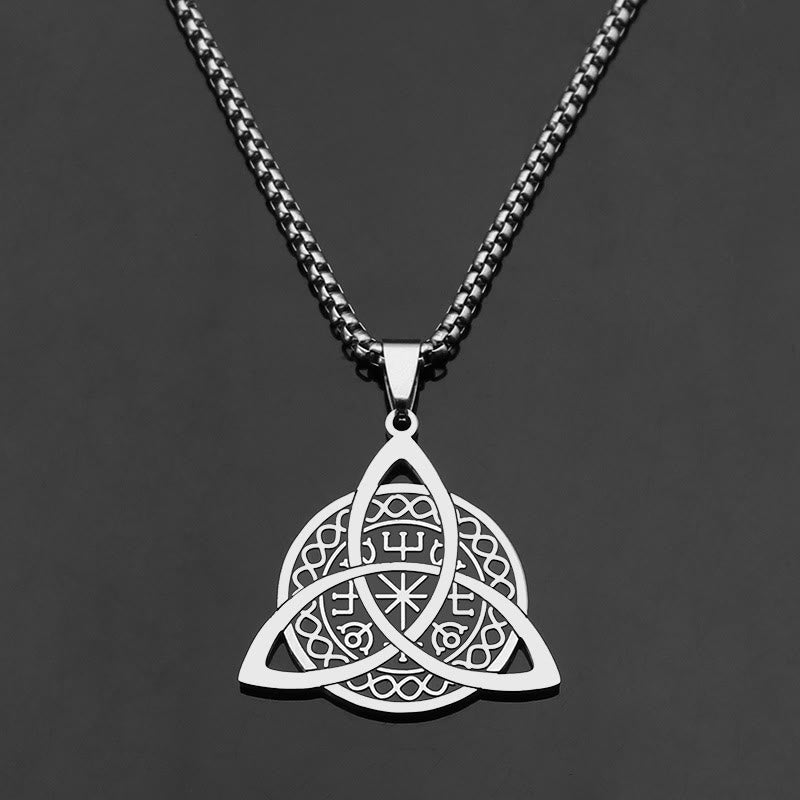 Christianartworkshop Minimalist Style Triquetra Stainless Steel Pendant Necklace - image 2