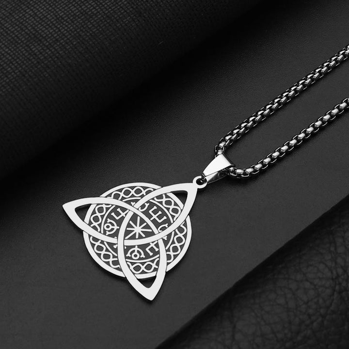 Christianartworkshop Minimalist Style Triquetra Stainless Steel Pendant Necklace - image 3