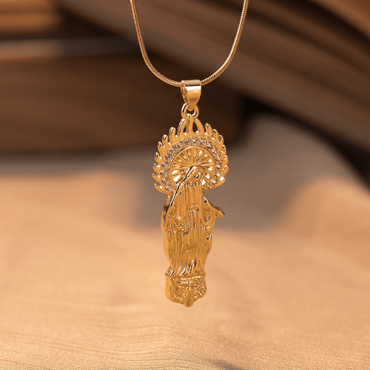 Christianartworkshop Luxury Style Assumption of Virgin Mary Our Lady of Guadalupe Pendant Necklace - image 3