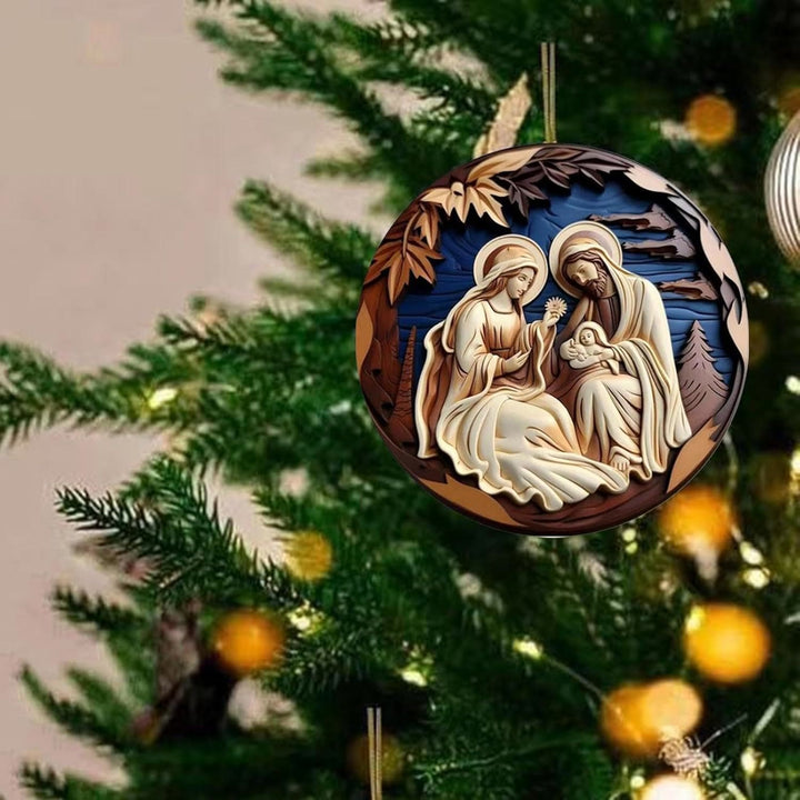 Christianartworkshop Retro Nativity Christmas Hanging Ornaments C - image 5