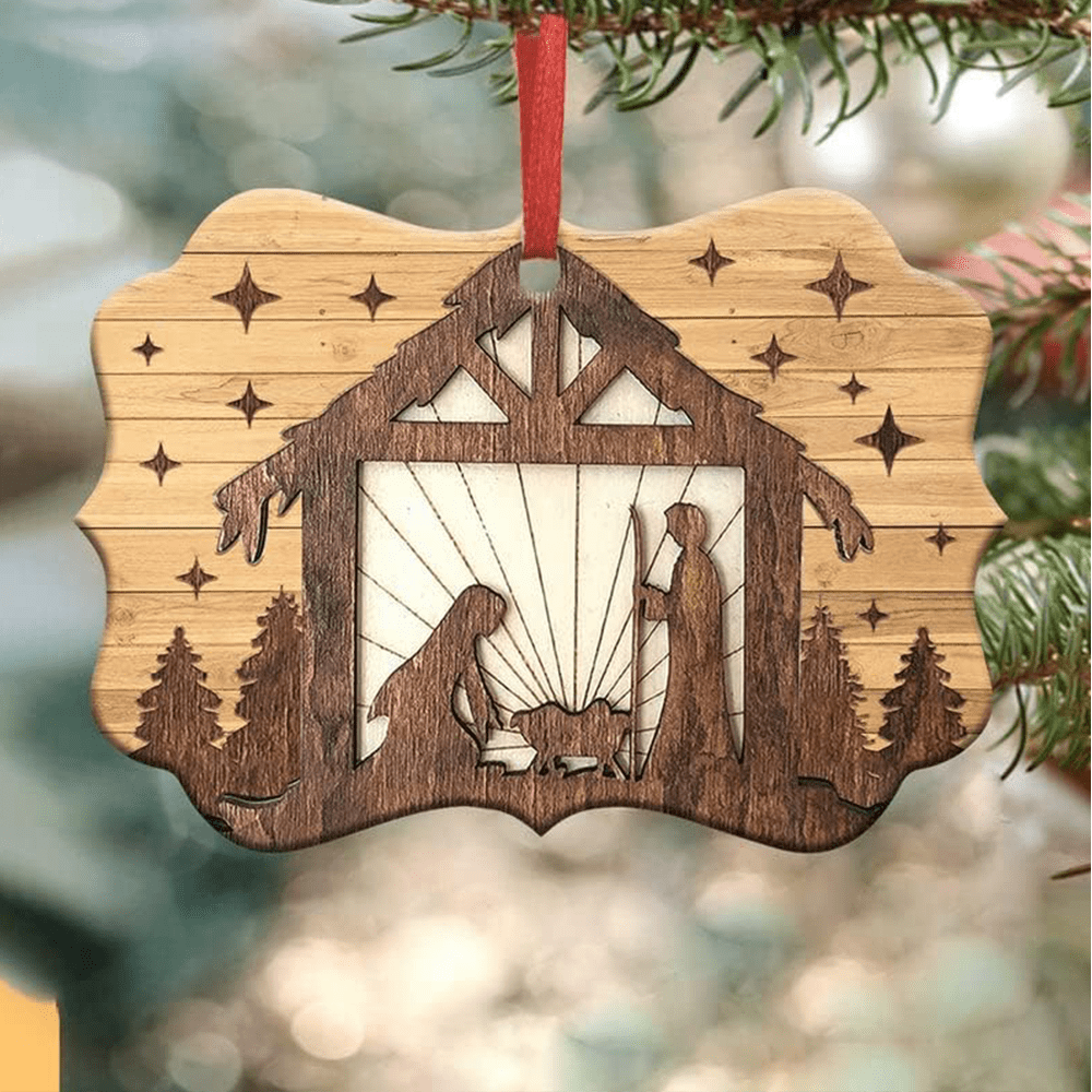 Christianartworkshop Acrylic Signs Nativity Christmas Hanging Ornaments G - Nativity Scene - image 0