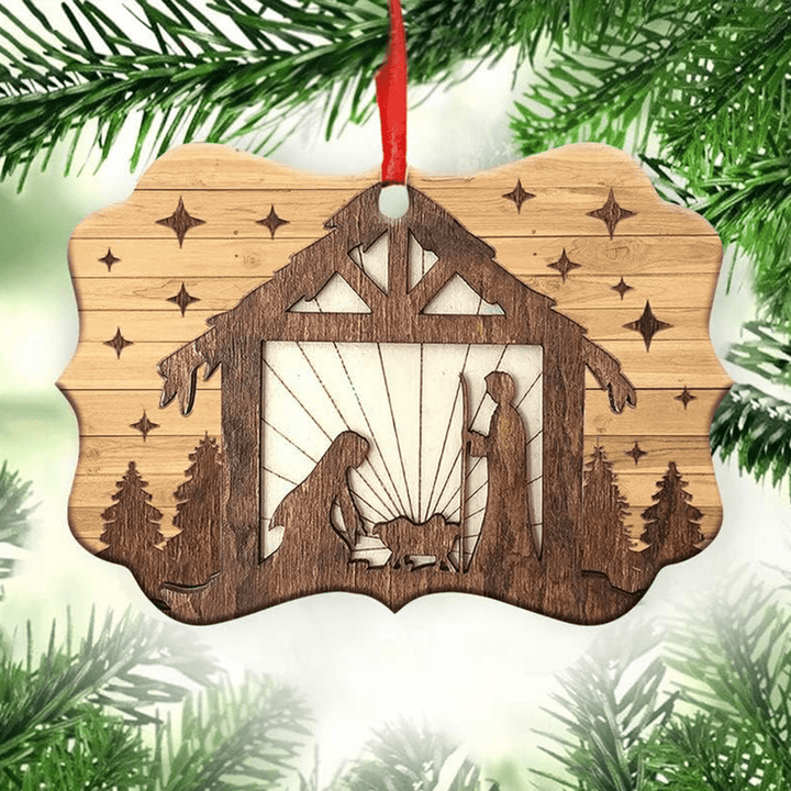 Christianartworkshop Acrylic Signs Nativity Christmas Hanging Ornaments G - image 1