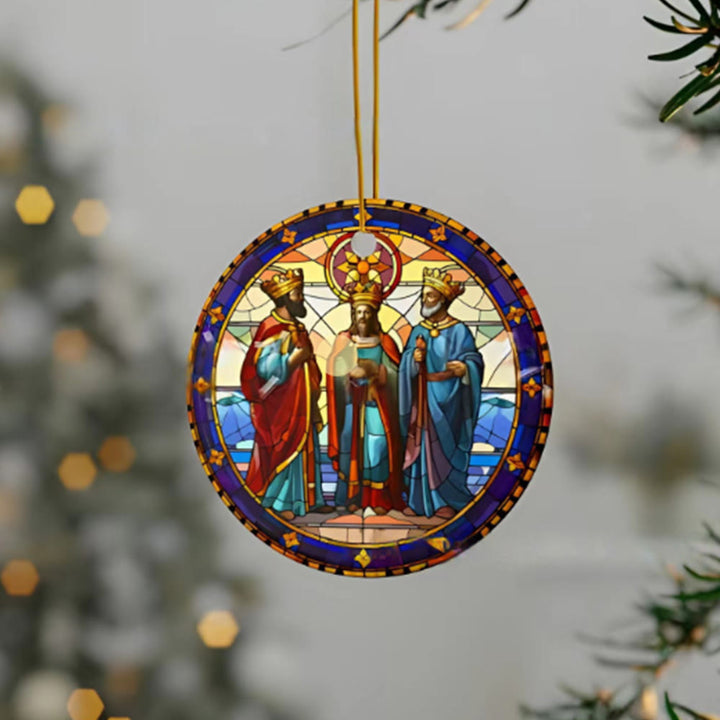 Christianartworkshop Stained Glass Styles Christian Element Hanging Ornaments E - Ceramics - image 5