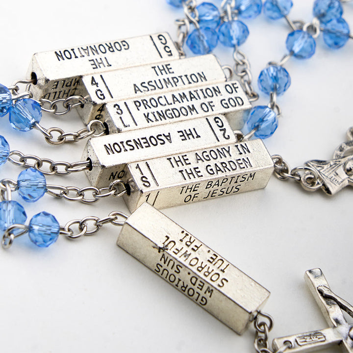Christianartworkshop The Mysteries Rosary Engraved Mystery Bar - image 2