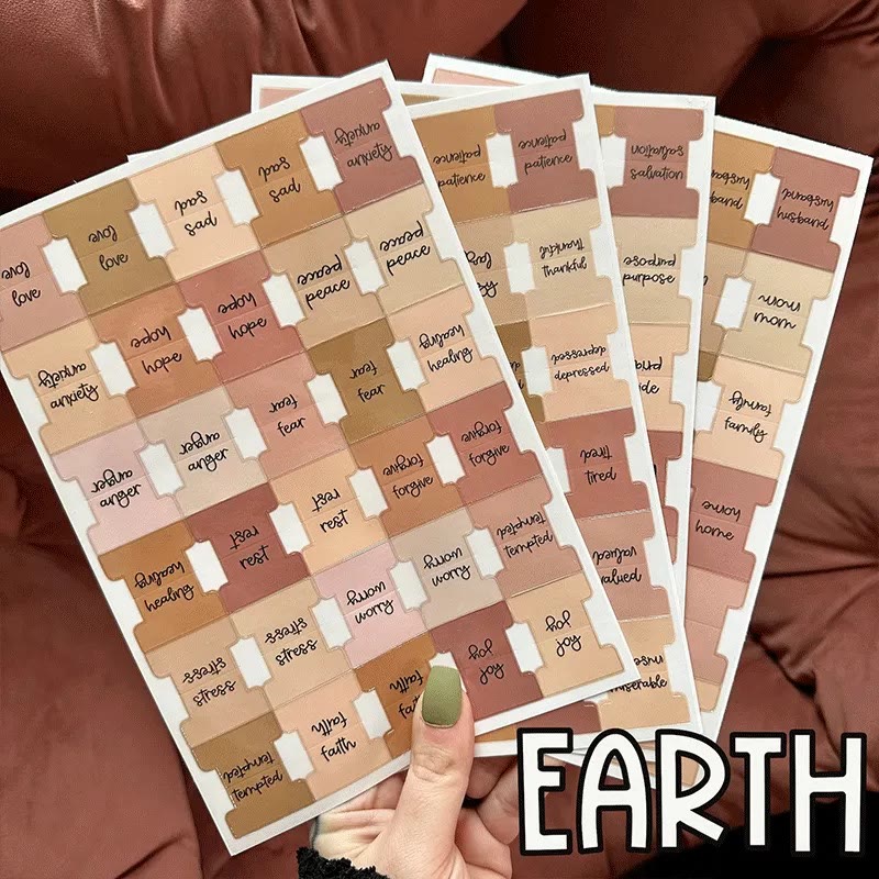 Christianartworkshop Practical Style Spiritual Feeling Prayer Bible Tabs - EARTH - NO - image 2