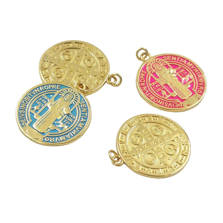 Christianartworkshop Refined Style St. Benedict Gold Plated Brass Pendant Necklace - image 7