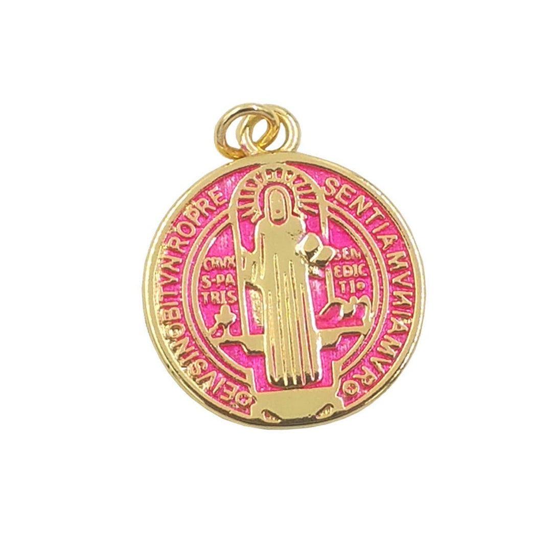 Christianartworkshop Refined Style St. Benedict Gold Plated Brass Pendant Necklace - image 2