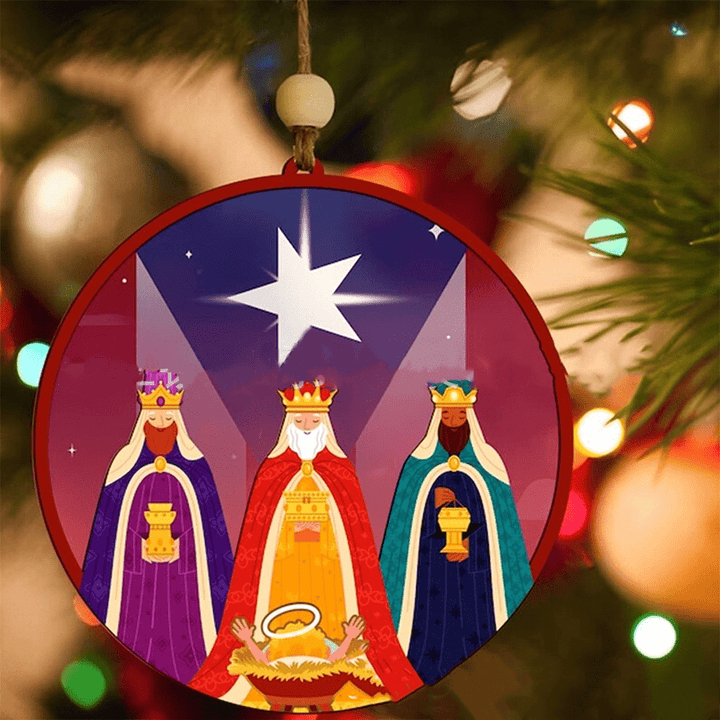 Christianartworkshop Illustration Styles Three Wisemen Kings Christmas Ornaments C - image 5