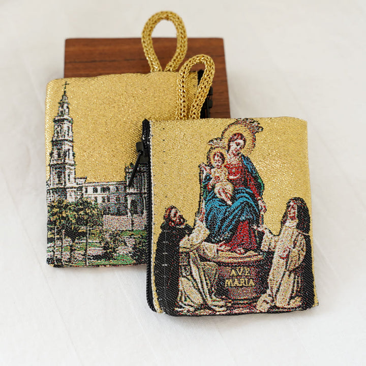 Christianartworkshop Retro Classic Style Holy Saint Icon Cotton Double-sided Pattern Jewelry Pouches - Style L - image 14
