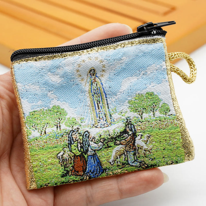 Christianartworkshop Retro Classic Style Holy Saint Icon Cotton Double-sided Pattern Jewelry Pouches - Style J - image 12