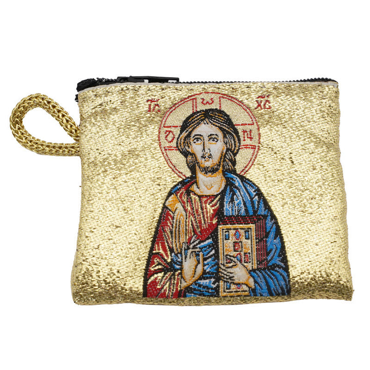 Christianartworkshop Retro Classic Style Holy Saint Icon Cotton Double-sided Pattern Jewelry Pouches - Style C - image 5