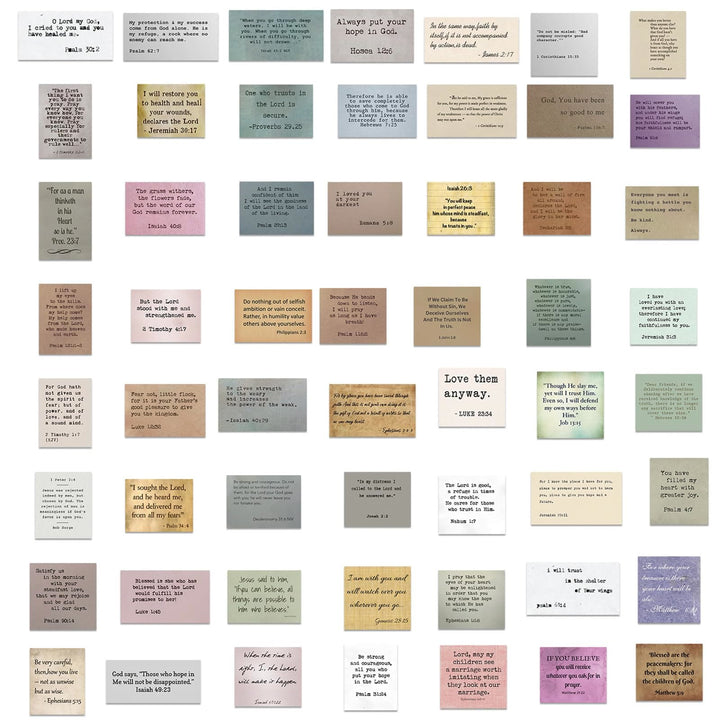 Christianartworkshop Classic Religious Bible Inspiring Quotes Blessed Faith Stickers - image 4