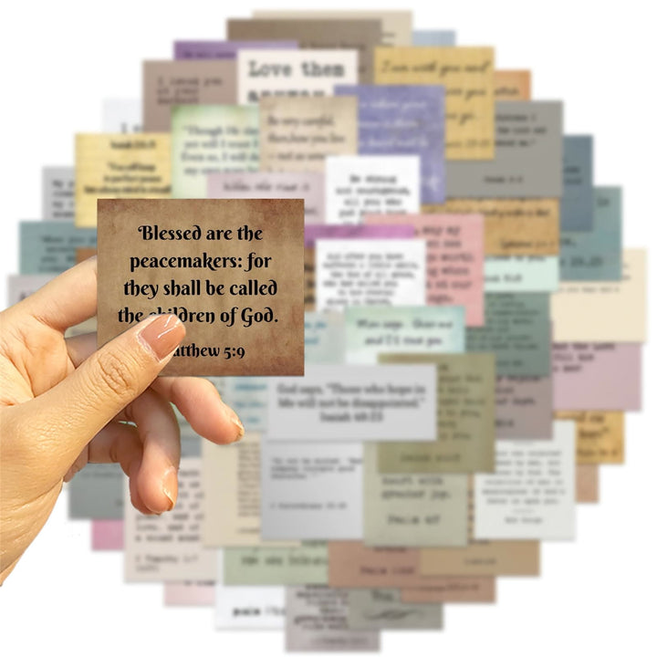 Christianartworkshop Classic Religious Bible Inspiring Quotes Blessed Faith Stickers - image 2