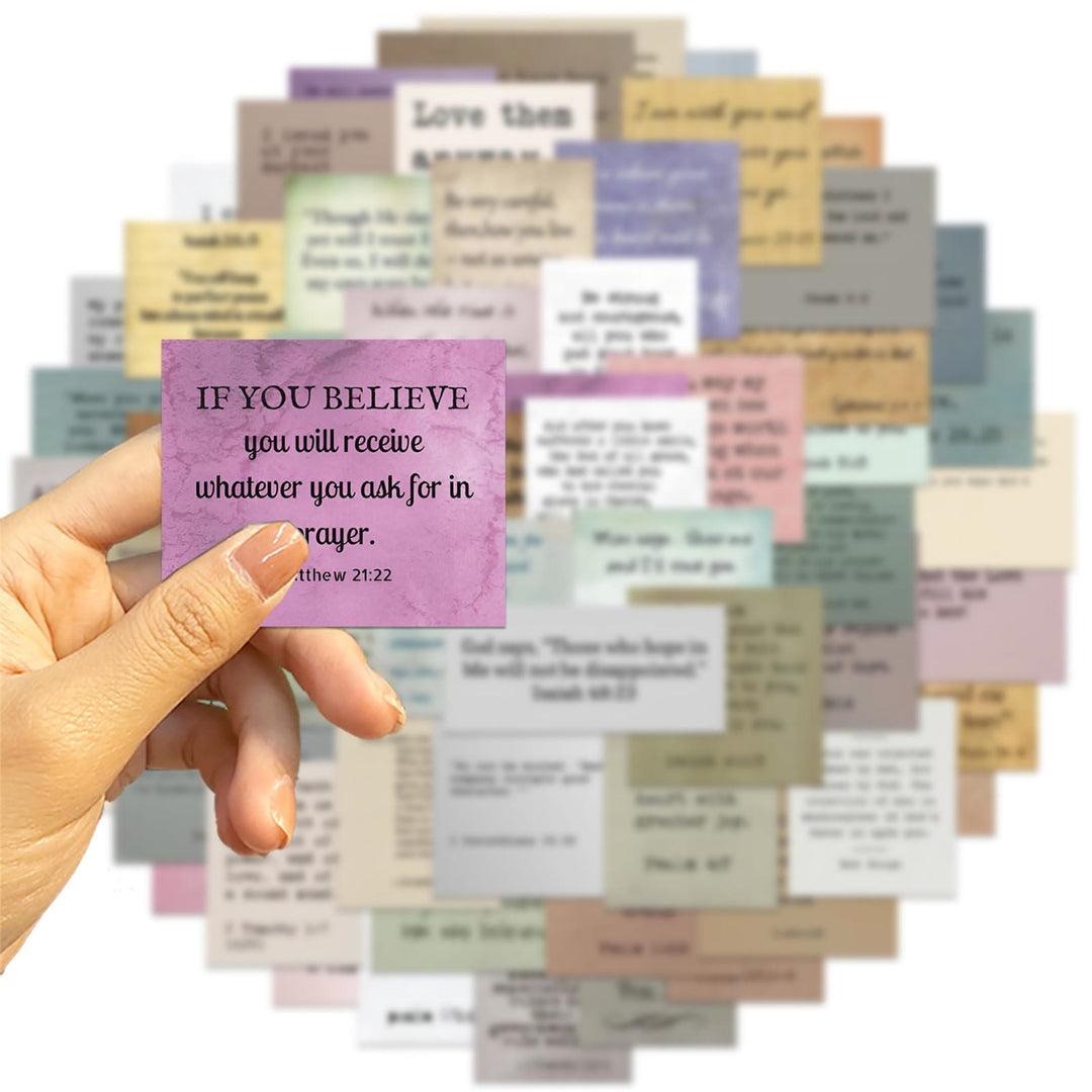 Christianartworkshop Classic Religious Bible Inspiring Quotes Blessed Faith Stickers - image 3
