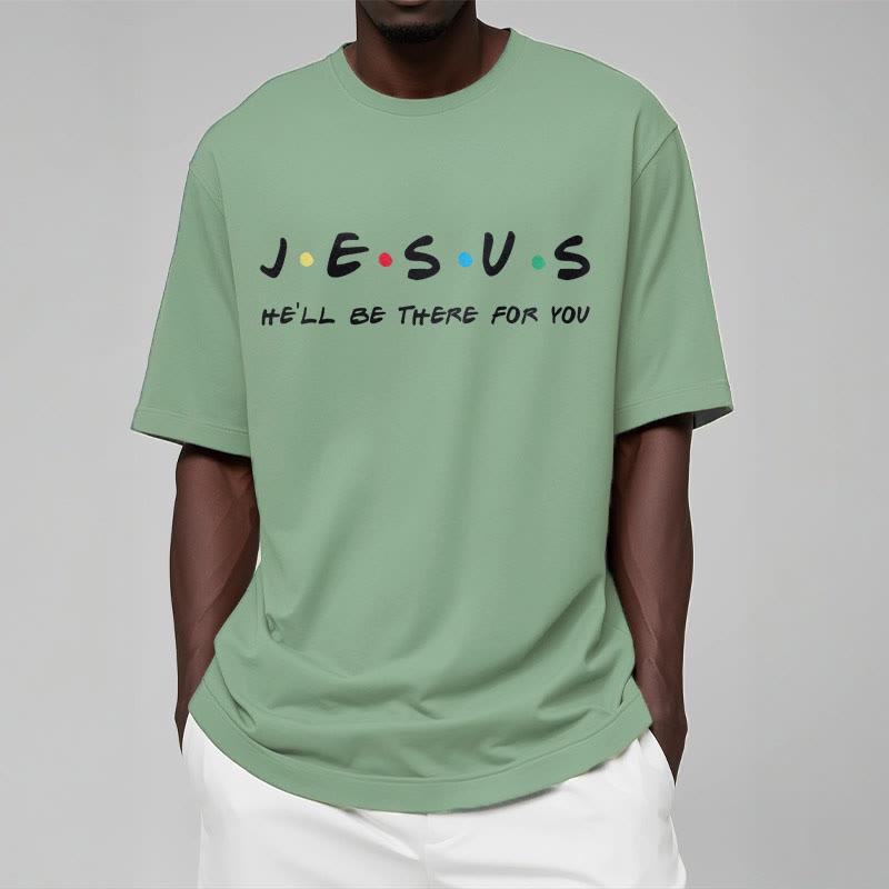 Christianartworkshop Modern Style Jesus He'll Be There For You Short Sleeve T-shirt - image 11