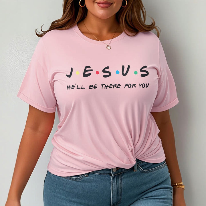Christianartworkshop Modern Style Jesus He'll Be There For You Short Sleeve T-shirt - image 13
