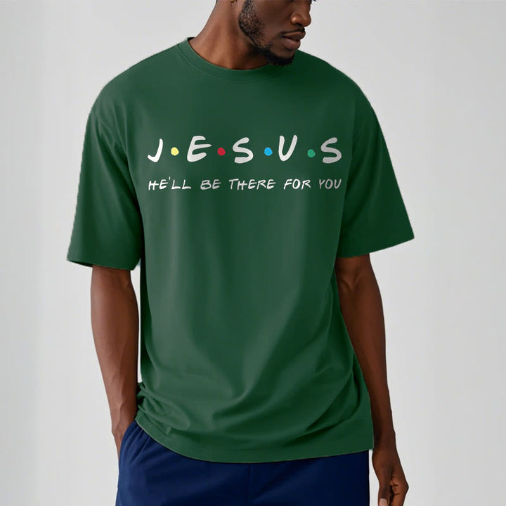 Christianartworkshop Modern Style Jesus He'll Be There For You Short Sleeve T-shirt - image 9