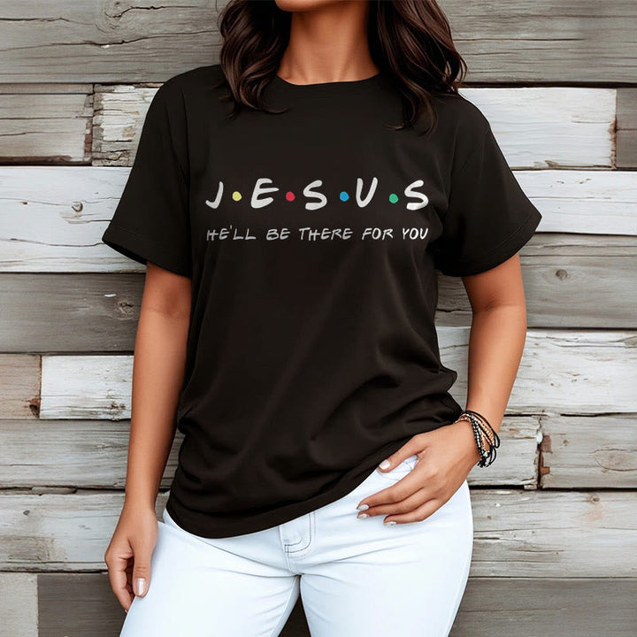 Christianartworkshop Modern Style Jesus He'll Be There For You Short Sleeve T-shirt - image 2