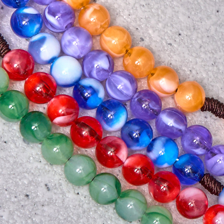 Christianartworkshop Our Lady of Guadalupe & Crucifix of 10 mm Round Orange Acrylic Nylon Cord Rosary - image 7