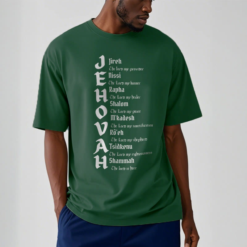 Christianartworkshop Minimalist Style Names Of Jehovah Short Sleeve T-shirt - image 8