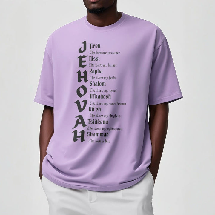 Christianartworkshop Minimalist Style Names Of Jehovah Short Sleeve T-shirt - image 15