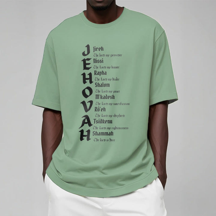 Christianartworkshop Minimalist Style Names Of Jehovah Short Sleeve T-shirt - image 10