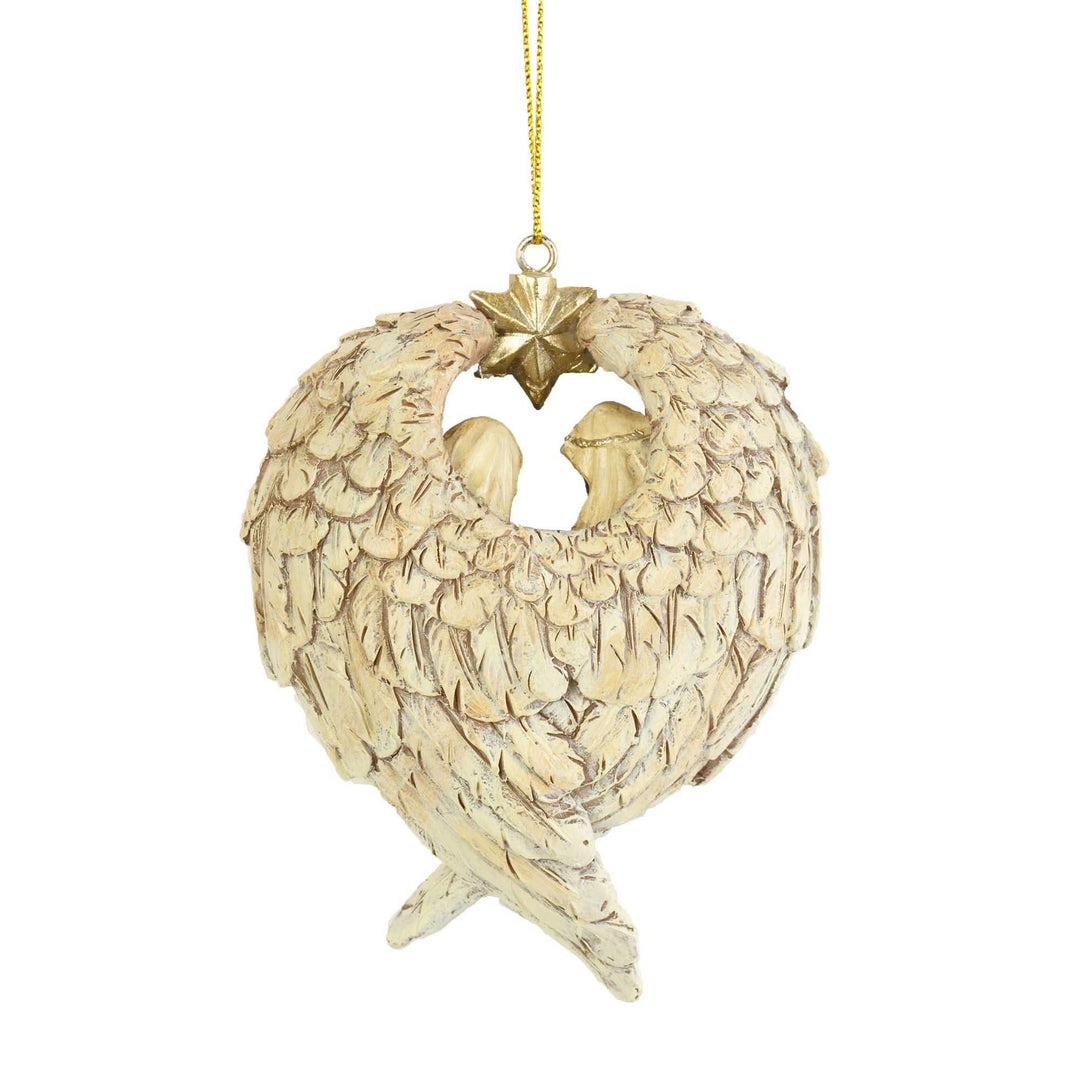 Christianartworkshop Classic Style Nativity Scene Angels Wings Star Christmas Nativity Hanging Ornaments - image 11