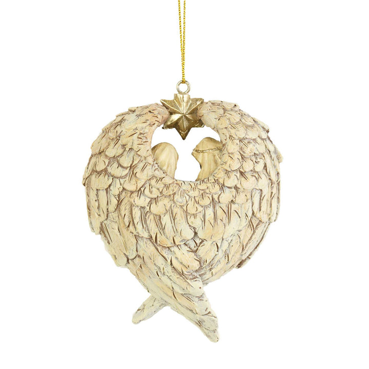 Christianartworkshop Classic Style Nativity Scene Angels Wings Star Christmas Nativity Hanging Ornaments - image 11