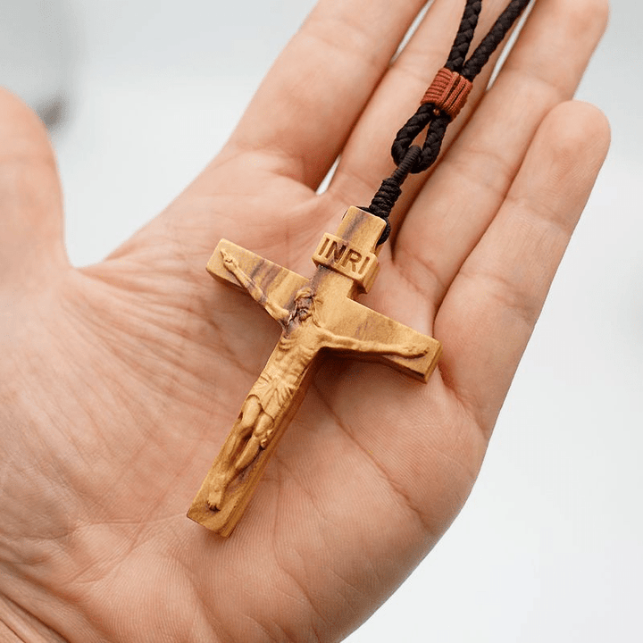Christianartworkshop FAITH AS YOUR ARMOR: Jesus Crucifix Wooden Necklace - image 8