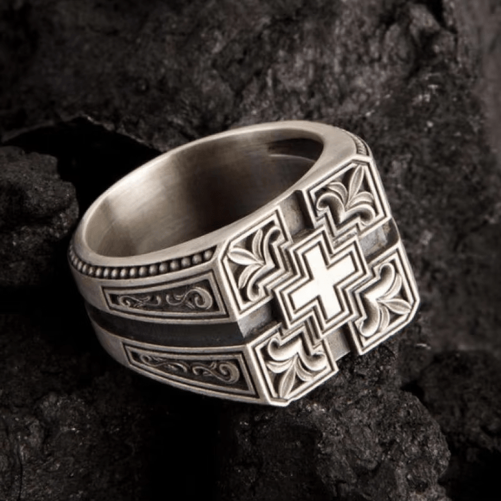 Christianartworkshop Bold & Detailed Style Intricate Gothic Cross Ring Religious Jewelry - image 1