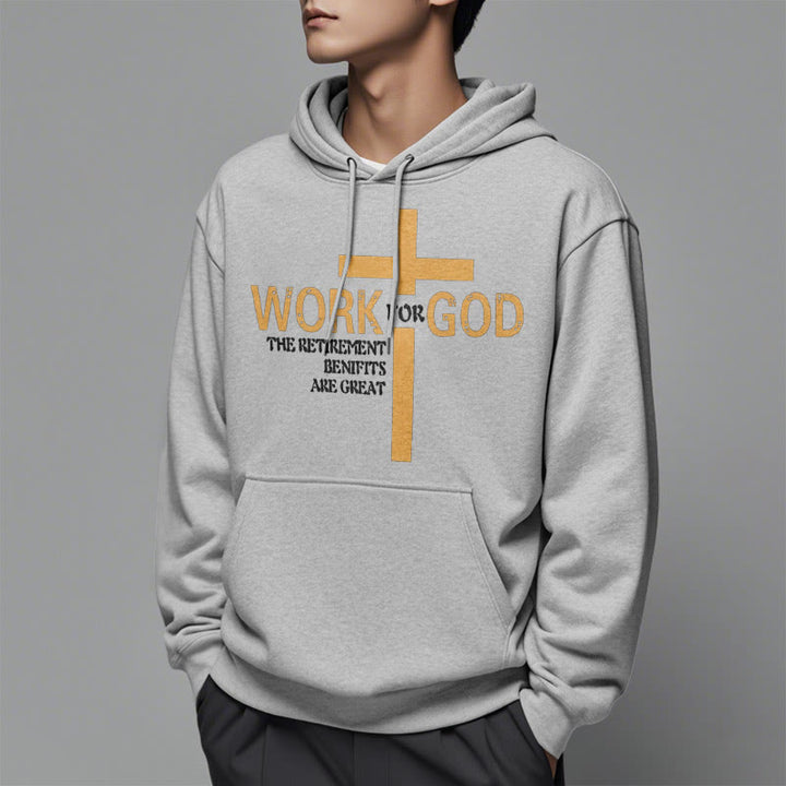 Christianartworkshop Classic Style Cross Work For God Fleece Lined Polyester Hoodie - image 33