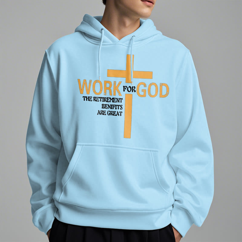 Christianartworkshop Classic Style Cross Work For God Fleece Lined Polyester Hoodie - image 28