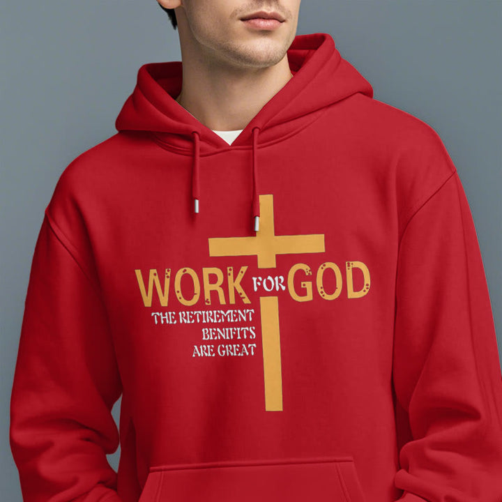 Christianartworkshop Classic Style Cross Work For God Fleece Lined Polyester Hoodie - image 38