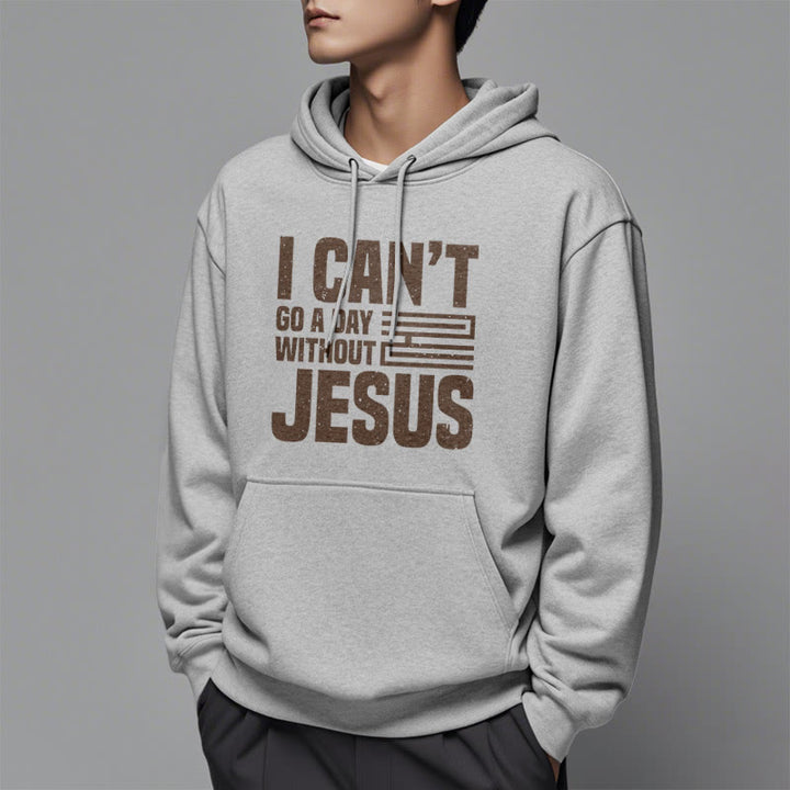 Christianartworkshop Classic Style I Can't Go A Day Without Jesus Fleece Lined Polyester Hoodie - image 32