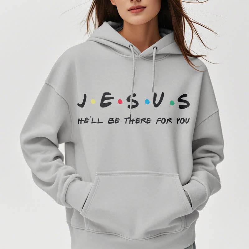 Christianartworkshop Modern Style Jesus He'll Be There For You Fleece Lined Polyester Hoodie - image 32