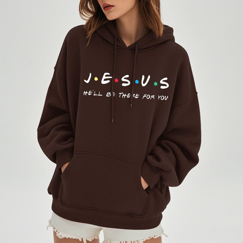 Christianartworkshop Modern Style Jesus He'll Be There For You Fleece Lined Polyester Hoodie - image 17