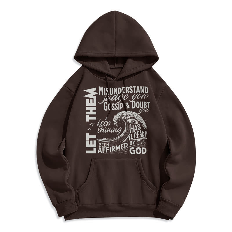 Christianartworkshop Modern Style Affirmed By God Fleece Lined Polyester Hoodie - Brown - 2XL - image 15