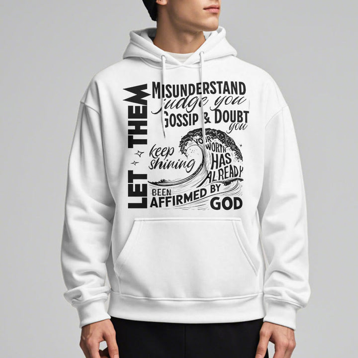Christianartworkshop Modern Style Affirmed By God Fleece Lined Polyester Hoodie - image 12