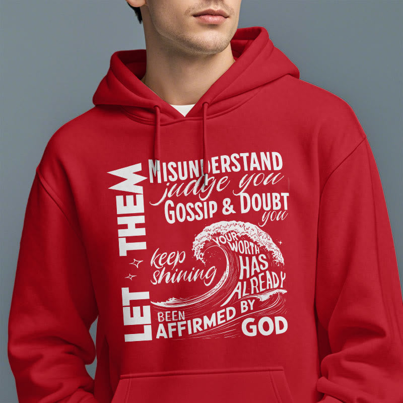 Christianartworkshop Modern Style Affirmed By God Fleece Lined Polyester Hoodie - image 37
