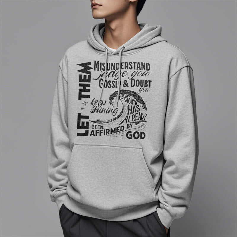 Christianartworkshop Modern Style Affirmed By God Fleece Lined Polyester Hoodie - image 32