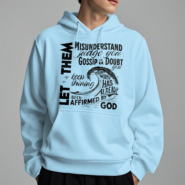 Christianartworkshop Modern Style Affirmed By God Fleece Lined Polyester Hoodie - image 27